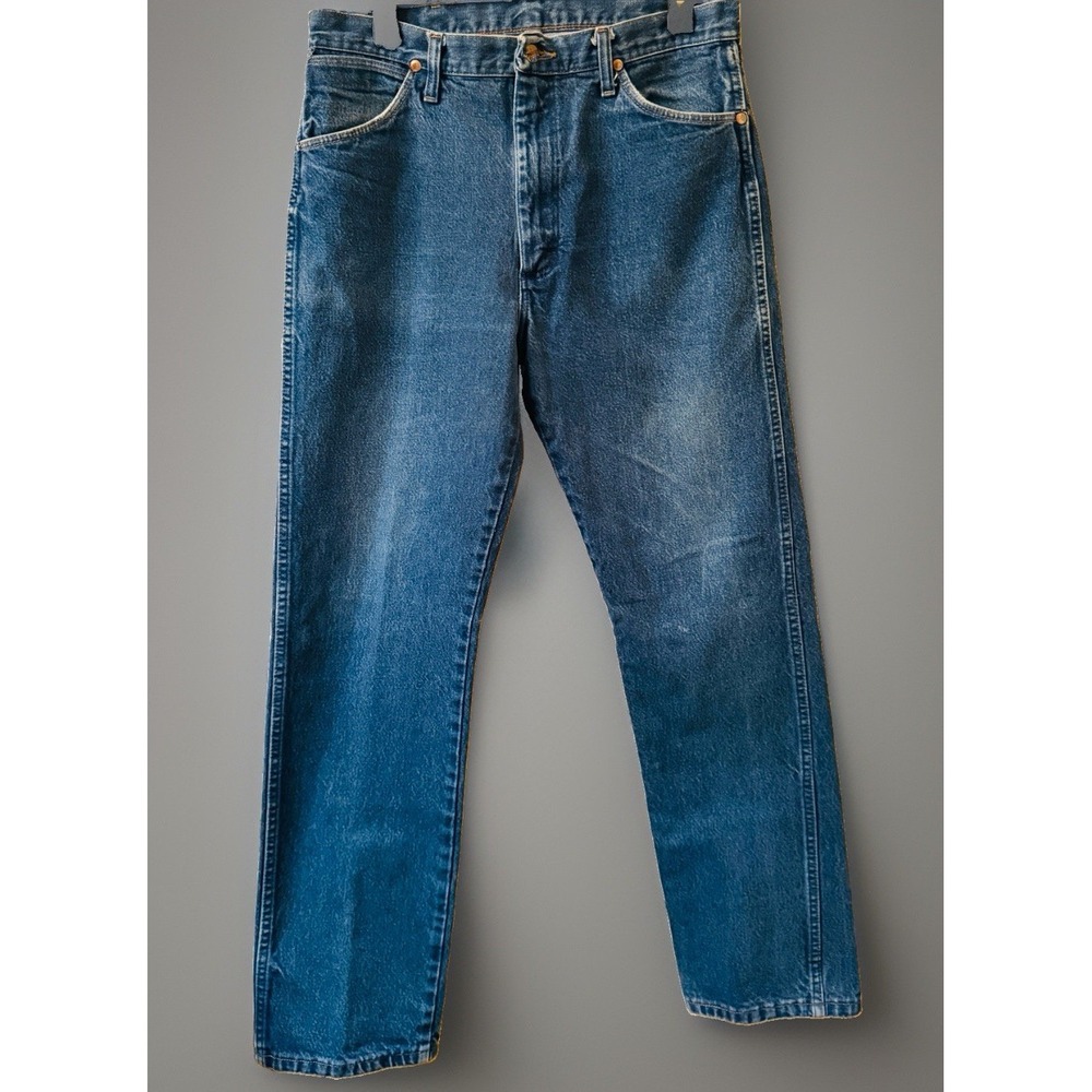 Wrangler Cowboy Cut Jeans Medium Wash Men's Tag 34x32 Measures 32x30.5 - Picture 8 of 9